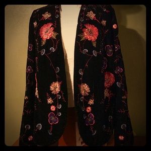 Ett:twa Embellished Black Velvet Jacket